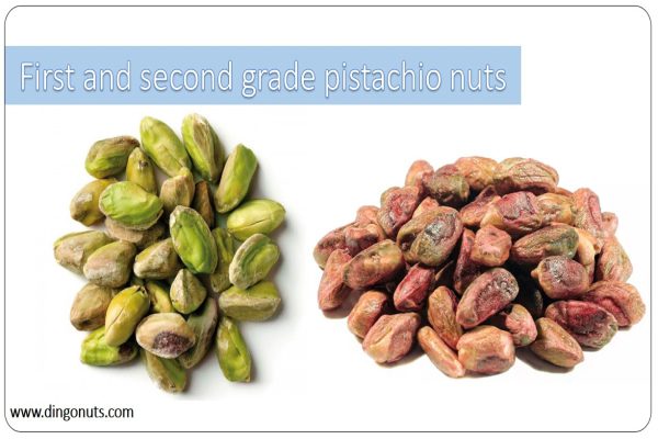 First and second grade pistachio nuts