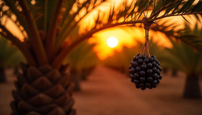 Dates on a palm tree