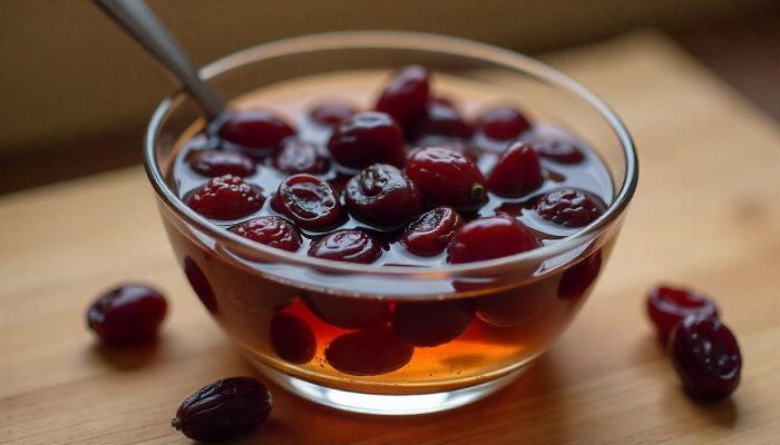 raisins soaked in water