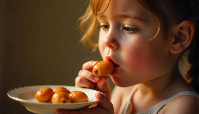 Child eating Kimia dates