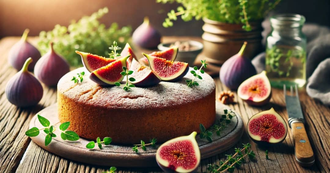 Recipe for a fig cake for vegetarians