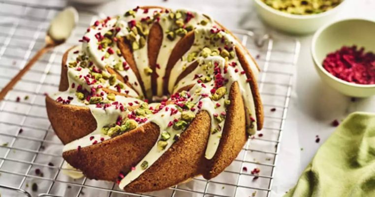 Sweet harmony in every bite: Pistachio and Raspberry Cake that blends nutty richness with fruity freshness