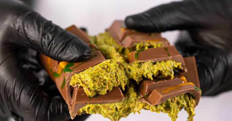 Indulge in the perfect blend of rich chocolate and crunchy pistachios