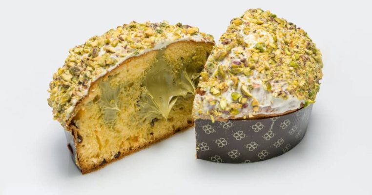 Soft, fluffy pistachio panettone — the perfect treat to brighten your day!