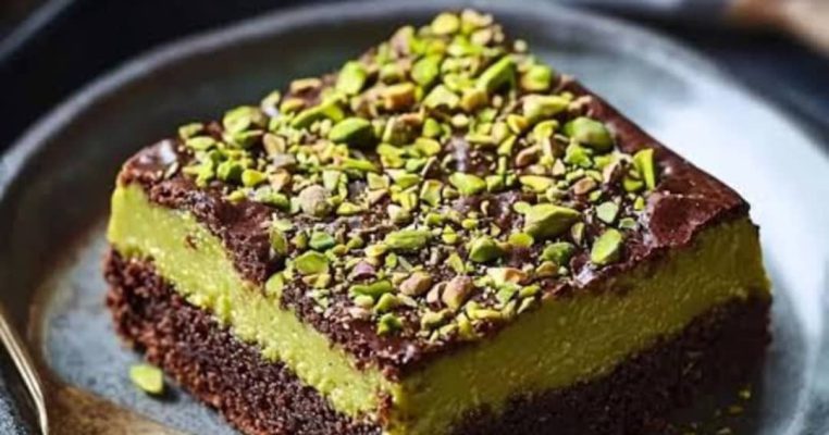 Sweet, nutty delight — pistachio chocolate knafeh Pistachios Knafeh