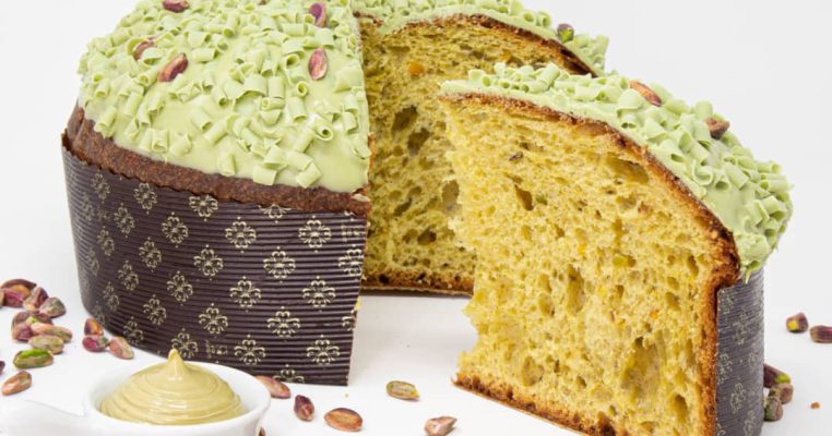 Sweet, soft, and nutty — enjoy every bite of this delightful pistachio panettone!