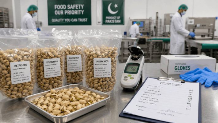 quality control of pistachios.