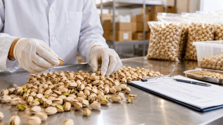inspection of pistachio quality.