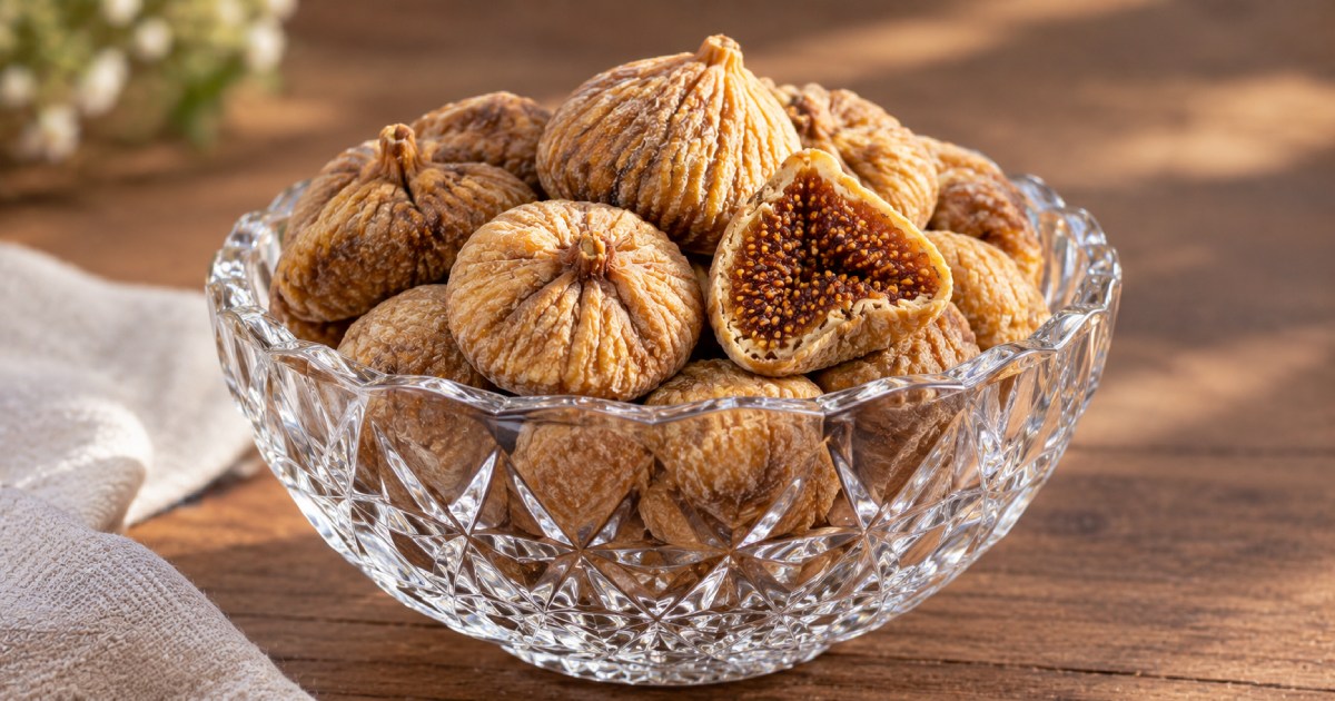 Dried Figs in a Crystal Glass Bowl Dried Figs in a Crystal Glass Bowl