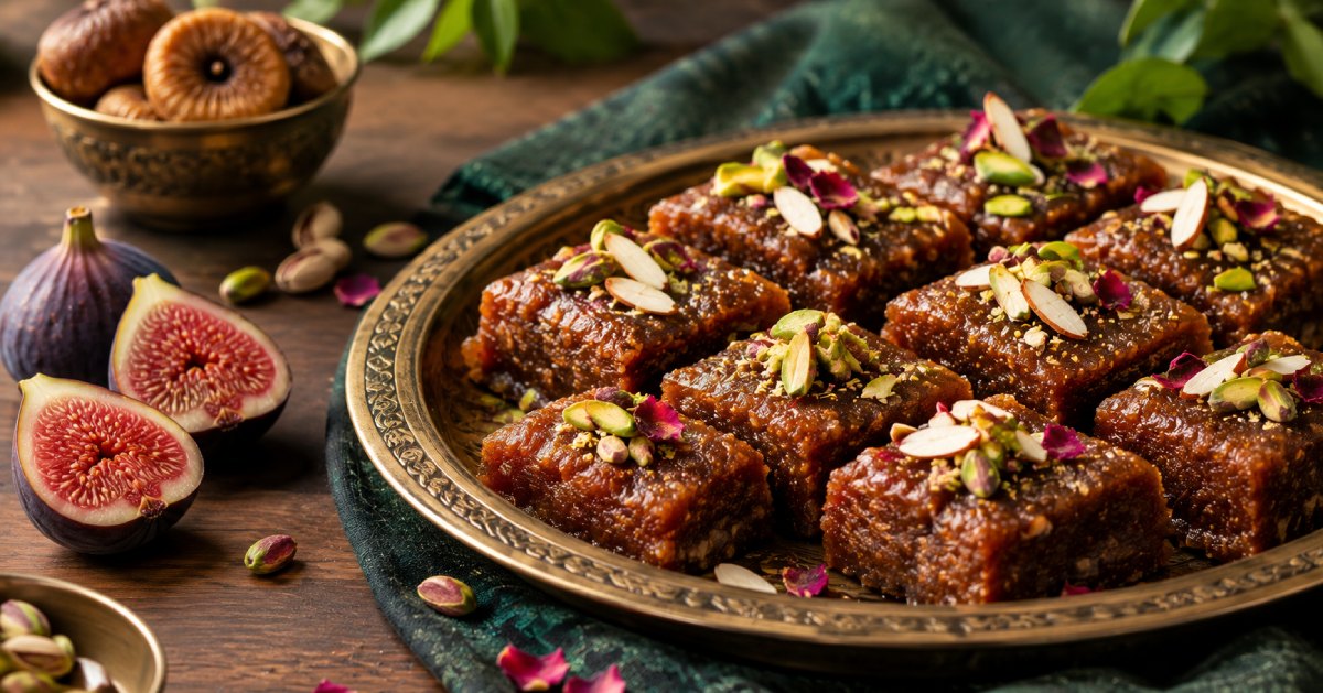 Decorated Anjeer Halwa